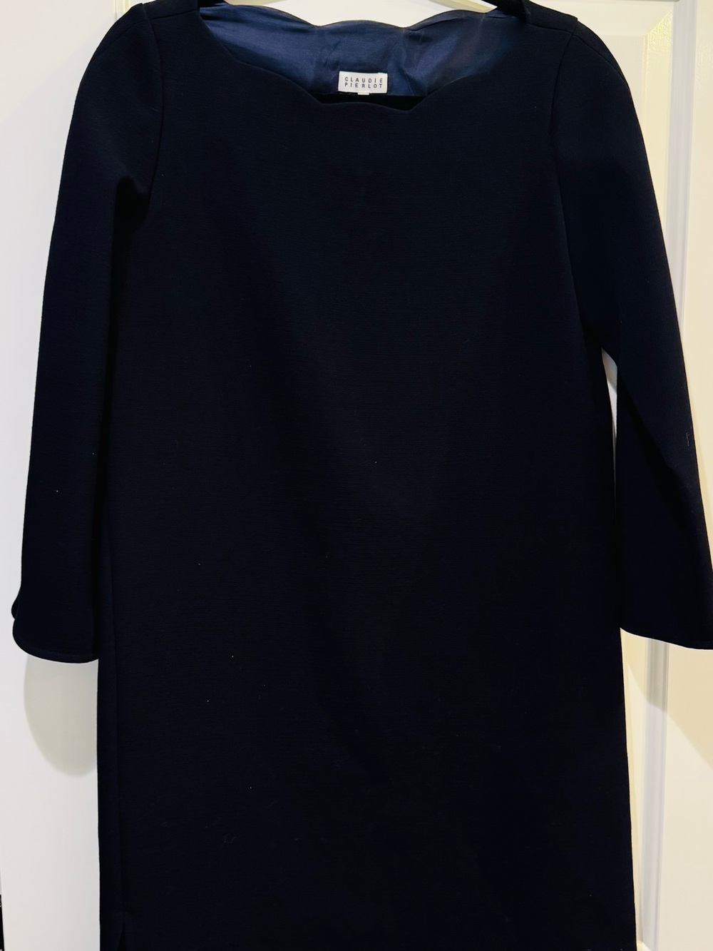 Claiborne Black Long-Sleeve Shift Dress
